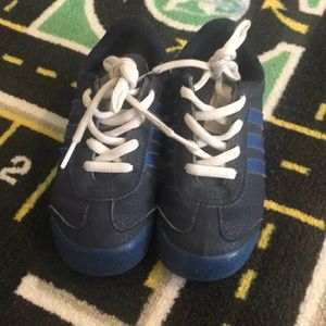 Blue adidas Samoa toddler sneakers